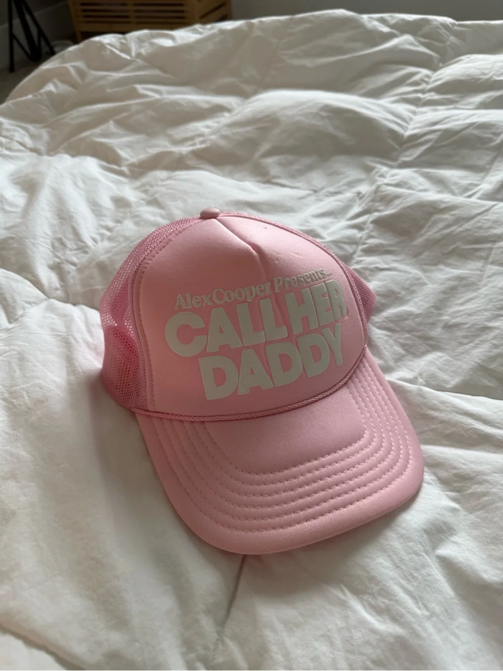 Baby Pink Call Her Daddy hat from original tour